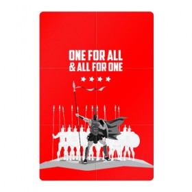 Магнитный плакат 2Х3 с принтом One for all & all for one! , Полимерный материал с магнитным слоем | 6 деталей размером 9*9 см | fcsm | football | sp | мясные | футбольный клуб