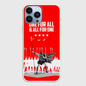 Чехол для iPhone 13 Pro Max с принтом One for all  all for one ,  |  | Тематика изображения на принте: fcsm | football | sp | мясные | футбольный клуб