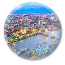 Значок с принтом Лондон ,  металл | круглая форма, металлическая застежка в виде булавки | england | london | англия | великобритания | город | европа | королевство | лондон | мегаполис | путешествие | столица | туризм