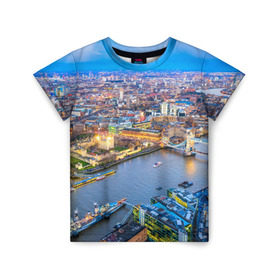 Детская футболка 3D с принтом Лондон , 100% гипоаллергенный полиэфир | прямой крой, круглый вырез горловины, длина до линии бедер, чуть спущенное плечо, ткань немного тянется | england | london | англия | великобритания | город | европа | королевство | лондон | мегаполис | путешествие | столица | туризм