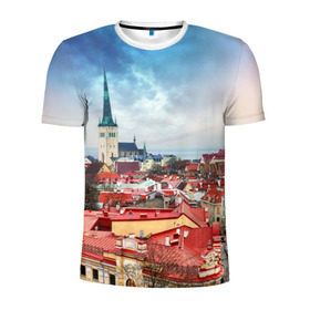 Мужская футболка 3D спортивная с принтом Таллин (Эстония) , 100% полиэстер с улучшенными характеристиками | приталенный силуэт, круглая горловина, широкие плечи, сужается к линии бедра | Тематика изображения на принте: estonia | tallin | город | европа | путешествие | таллин | туризм | эстония