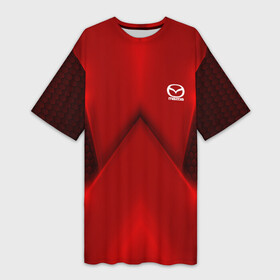 Платье-футболка 3D с принтом Mazda  car sport RED ,  |  | auto | automobile | car | carbon | machine | mazda | motor | motor car | sport car | автомашина | бренд | легковой автомобиль | мазда | марка | спортивный автомобиль | тачка