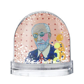 Снежный шар с принтом Зигмунд Фрейд , Пластик | Изображение внутри шара печатается на глянцевой фотобумаге с двух сторон | 