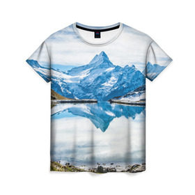 Женская футболка 3D с принтом Альпы , 100% полиэфир ( синтетическое хлопкоподобное полотно) | прямой крой, круглый вырез горловины, длина до линии бедер | австрия | альпийские горы | альпийский хребет | альпы | германия | горное озеро | горные лыжи | европа | италия | лихтенштейн | пейзаж | природа | словения | сноуборд | франция | швейцария