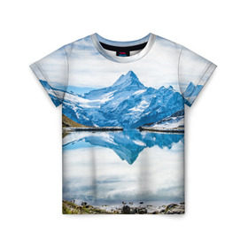 Детская футболка 3D с принтом Альпы , 100% гипоаллергенный полиэфир | прямой крой, круглый вырез горловины, длина до линии бедер, чуть спущенное плечо, ткань немного тянется | Тематика изображения на принте: австрия | альпийские горы | альпийский хребет | альпы | германия | горное озеро | горные лыжи | европа | италия | лихтенштейн | пейзаж | природа | словения | сноуборд | франция | швейцария