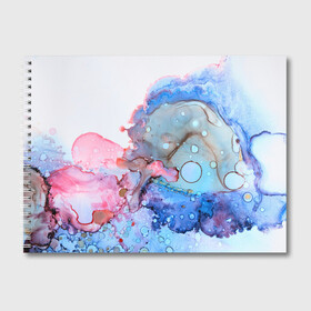 Альбом для рисования с принтом Акварельные разводы , 100% бумага
 | матовая бумага, плотность 200 мг. | abstraction | color | spray | tie dye | абстракция | акварель | брызги красок | живопись | искусство | капли капли | краски | текстуры | цветные краски | яркие цвета