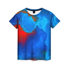 Женская футболка 3D с принтом blob color , 100% полиэфир ( синтетическое хлопкоподобное полотно) | прямой крой, круглый вырез горловины, длина до линии бедер | abstraction | color | spray | tie dye | абстракция | акварель | брызги красок | живопись | искусство | капли капли | краски | текстуры | цветные краски | яркие цвета