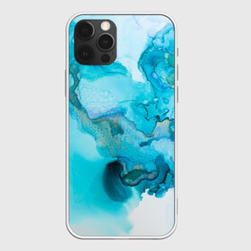 Чехол для iPhone 12 Pro Max с принтом Лазурные краски , Силикон |  | abstraction | color | spray | tie dye | абстракция | акварель | брызги красок | живопись | искусство | капли капли | краски | текстуры | цветные краски | яркие цвета
