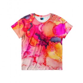 Детская футболка 3D с принтом Весенние краски , 100% гипоаллергенный полиэфир | прямой крой, круглый вырез горловины, длина до линии бедер, чуть спущенное плечо, ткань немного тянется | abstraction | color | spray | tie dye | абстракция | акварель | брызги красок | живопись | искусство | капли капли | краски | текстуры | цветные краски | яркие цвета