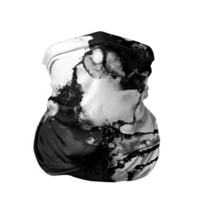Бандана-труба 3D с принтом Gray&Black abstract , 100% полиэстер, ткань с особыми свойствами — Activecool | плотность 150‒180 г/м2; хорошо тянется, но сохраняет форму | Тематика изображения на принте: 
