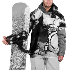 Накидка на куртку 3D с принтом Gray&Black abstract , 100% полиэстер |  | 