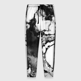Мужские брюки 3D с принтом Gray&Black abstract , 100% полиэстер | манжеты по низу, эластичный пояс регулируется шнурком, по бокам два кармана без застежек, внутренняя часть кармана из мелкой сетки | Тематика изображения на принте: 
