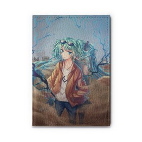 Обложка для автодокументов с принтом Suna Miku , натуральная кожа |  размер 19,9*13 см; внутри 4 больших “конверта” для документов и один маленький отдел — туда идеально встанут права | anime | hatsune | miku | vocaloid | аниме | вокалоид | мику