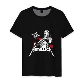 Мужская футболка хлопок с принтом Metallica , 100% хлопок | прямой крой, круглый вырез горловины, длина до линии бедер, слегка спущенное плечо. | m | metallica | группа | джеймс хэтфилд | кирк хэмметт | ларс ульрих | метал | металика | металлика | миталика | музыка | роберт трухильо | рок | трэш | трэшметал | хард | хардрок | хеви | хевиметал
