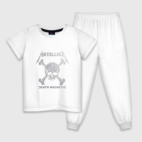 Детская пижама хлопок с принтом Metallica, death magnetic , 100% хлопок |  брюки и футболка прямого кроя, без карманов, на брюках мягкая резинка на поясе и по низу штанин
 | Тематика изображения на принте: metallica | джеймс хэтфилд | кирк хэмметт | ларс ульрих | металлика | роберт трухильо | рок группа