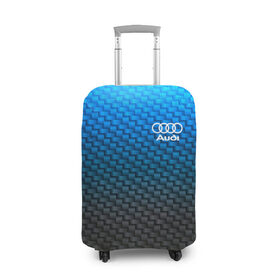 Чехол для чемодана 3D с принтом AUDI COLLECTION CARBON , 86% полиэфир, 14% спандекс | двустороннее нанесение принта, прорези для ручек и колес | 