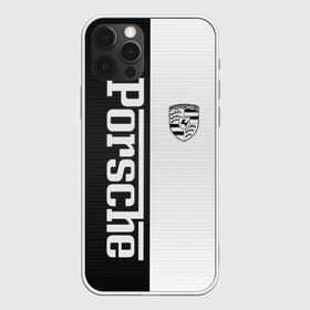Чехол для iPhone 12 Pro Max с принтом Porsche W&B , Силикон |  | Тематика изображения на принте: porsche | порше