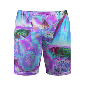Мужские шорты 3D спортивные с принтом Цветы Аватара ,  |  | Тематика изображения на принте: абстракция | аватар | неочем | синий | цветы