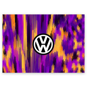 Поздравительная открытка с принтом Volkswagen abstract sport 2018 , 100% бумага | плотность бумаги 280 г/м2, матовая, на обратной стороне линовка и место для марки
 | auto | automobile | car | carbon | machine | motor | motor car | sport car | volkswagen | автомашина | бренд | легковой автомобиль | марка | спортивный автомобиль | тачка