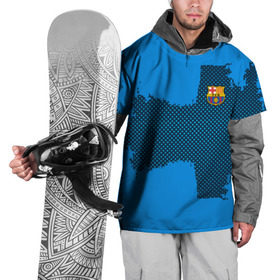 Накидка на куртку 3D с принтом BARCELONA SPORT BLUE , 100% полиэстер |  | football | soccer | барселона