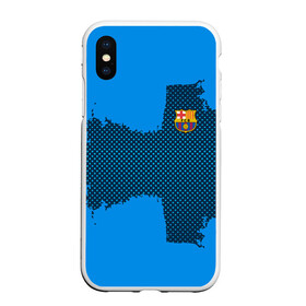 Чехол для iPhone XS Max матовый с принтом BARCELONA SPORT BLUE , Силикон | Область печати: задняя сторона чехла, без боковых панелей | football | soccer | барселона