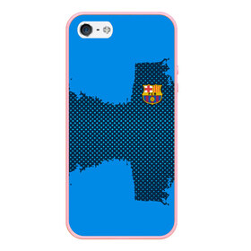 Чехол для iPhone 5/5S матовый с принтом BARCELONA SPORT BLUE , Силикон | Область печати: задняя сторона чехла, без боковых панелей | football | soccer | барселона