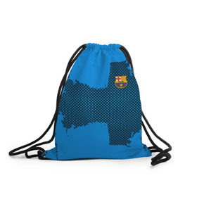 Рюкзак-мешок 3D с принтом BARCELONA SPORT BLUE , 100% полиэстер | плотность ткани — 200 г/м2, размер — 35 х 45 см; лямки — толстые шнурки, застежка на шнуровке, без карманов и подкладки | football | soccer | барселона