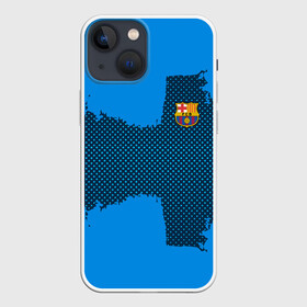 Чехол для iPhone 13 mini с принтом BARCELONA SPORT BLUE ,  |  | football | soccer | барселона