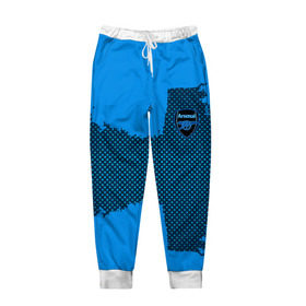 Мужские брюки 3D с принтом ARSENAL SPORT BLUE , 100% полиэстер | манжеты по низу, эластичный пояс регулируется шнурком, по бокам два кармана без застежек, внутренняя часть кармана из мелкой сетки | football | soccer | арсенал