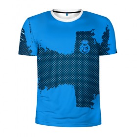 Мужская футболка 3D спортивная с принтом REAL MADRID SPORT BLUE , 100% полиэстер с улучшенными характеристиками | приталенный силуэт, круглая горловина, широкие плечи, сужается к линии бедра | football | soccer | реал мадрид