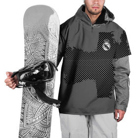 Накидка на куртку 3D с принтом REAL MADRID SPORT GRAY , 100% полиэстер |  | football | soccer | реал мадрид