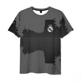Мужская футболка 3D с принтом REAL MADRID SPORT GRAY , 100% полиэфир | прямой крой, круглый вырез горловины, длина до линии бедер | football | soccer | реал мадрид