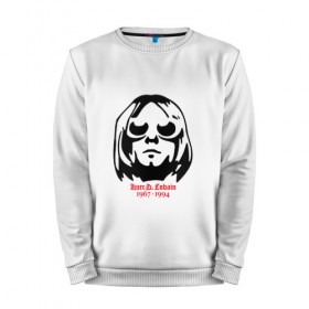 Мужской свитшот хлопок с принтом Kurt D. Cobain , 100% хлопок |  | Тематика изображения на принте: 