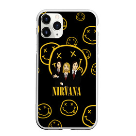 Чехол для iPhone 11 Pro матовый с принтом Nirvana , Силикон |  | cobain | kurt | nevermino | nirvana | альтернативный | гранж | грол | группа | дональд | кобейн | курт | музыка | надпись | нервана | нирвана | новоселич | певец | рок | смайл | смайлик | солист