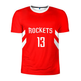 Мужская футболка 3D спортивная с принтом James Harden #13 , 100% полиэстер с улучшенными характеристиками | приталенный силуэт, круглая горловина, широкие плечи, сужается к линии бедра | hurden | nba | rockets | баскетбол | нба | харден | хьюстон рокетс