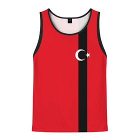 Мужская майка 3D с принтом Турция лента , 100% полиэстер | круглая горловина, приталенный силуэт, длина до линии бедра. Пройма и горловина окантованы тонкой бейкой | tr | tur | анкара | герб | государство | знак | надпись | патриот | полосы | республика | символ | стамбул | страна | турецкая | турецкий | турки | турок | турция | турчанка | флаг | флага | цвета