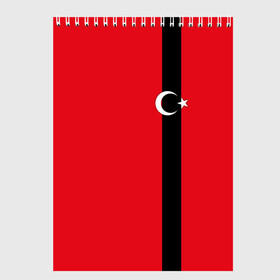 Скетчбук с принтом Турция лента , 100% бумага
 | 48 листов, плотность листов — 100 г/м2, плотность картонной обложки — 250 г/м2. Листы скреплены сверху удобной пружинной спиралью | tr | tur | анкара | герб | государство | знак | надпись | патриот | полосы | республика | символ | стамбул | страна | турецкая | турецкий | турки | турок | турция | турчанка | флаг | флага | цвета
