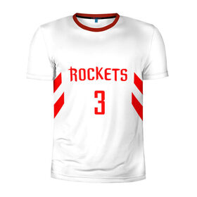 Мужская футболка 3D спортивная с принтом Chris Paul home , 100% полиэстер с улучшенными характеристиками | приталенный силуэт, круглая горловина, широкие плечи, сужается к линии бедра | chris paul | nba | rockets | баскетбол | крис пол | нба | хьюстон рокетс