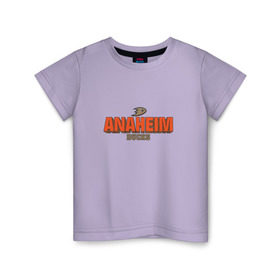 Детская футболка хлопок с принтом Анахайм Дакс , 100% хлопок | круглый вырез горловины, полуприлегающий силуэт, длина до линии бедер | Тематика изображения на принте: anaheim ducks | nhl | нхл | хоккей