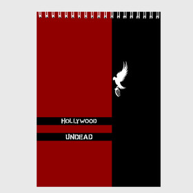 Скетчбук с принтом Hollywood Undead , 100% бумага
 | 48 листов, плотность листов — 100 г/м2, плотность картонной обложки — 250 г/м2. Листы скреплены сверху удобной пружинной спиралью | charlie scene | danny | funny man | hollywood | j dog | johnny 3 tears | undead | альтернативный | андед | голивуд | голливудская | группа | кранккор | метал | нежить | ню | реп | рок | рэп | рэпкор