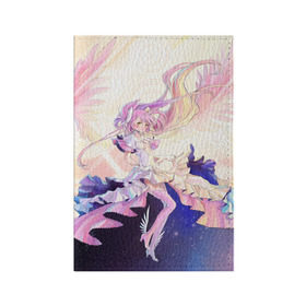 Обложка для паспорта матовая кожа с принтом Девочка волшебница Мадока , натуральная матовая кожа | размер 19,3 х 13,7 см; прозрачные пластиковые крепления | anime | homura | puella magi madoka magica | волшебная девочка | мадока | хомура