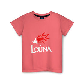 Детская футболка хлопок с принтом Louna , 100% хлопок | круглый вырез горловины, полуприлегающий силуэт, длина до линии бедер | 