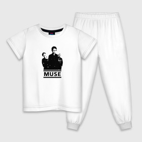 Детская пижама хлопок с принтом Muse , 100% хлопок |  брюки и футболка прямого кроя, без карманов, на брюках мягкая резинка на поясе и по низу штанин
 | 