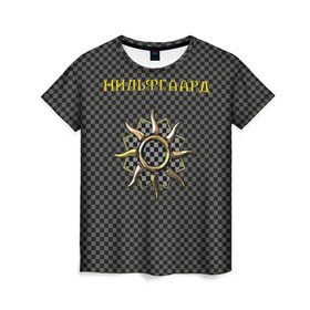 Женская футболка 3D с принтом Гвинт: нильфгаард , 100% полиэфир ( синтетическое хлопкоподобное полотно) | прямой крой, круглый вырез горловины, длина до линии бедер | ведьмак | гвинт | нильфгаард | черное солнце | эмгыр
