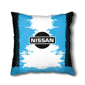 Подушка 3D с принтом Nissan , наволочка – 100% полиэстер, наполнитель – холлофайбер (легкий наполнитель, не вызывает аллергию). | состоит из подушки и наволочки. Наволочка на молнии, легко снимается для стирки | motor | nissan | авто | лого | машина | ниссан | тачка