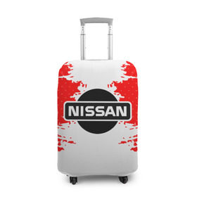 Чехол для чемодана 3D с принтом Nissan , 86% полиэфир, 14% спандекс | двустороннее нанесение принта, прорези для ручек и колес | motor | nissan | авто | лого | машина | ниссан | тачка