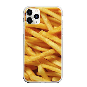 Чехол для iPhone 11 Pro Max матовый с принтом Картошка фри , Силикон |  | вкусная | еда | жареный | желтый | закуска | картофель | картофеля | картоха | картошка | картошки | палки | палочки | полоски | фас фуд | фаст фуд | фастфуд | фасфуд | фвсфут | фри