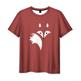 Мужская футболка 3D с принтом Абстрактная лиса , 100% полиэфир | прямой крой, круглый вырез горловины, длина до линии бедер | зверь | лис | лиса | лисица | лисонька | рыжая | хищник