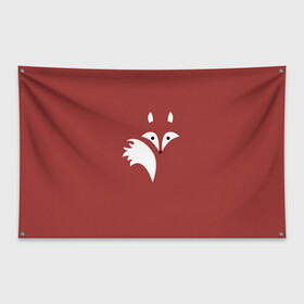 Флаг-баннер с принтом Абстрактная лиса , 100% полиэстер | размер 67 х 109 см, плотность ткани — 95 г/м2; по краям флага есть четыре люверса для крепления | зверь | лис | лиса | лисица | лисонька | рыжая | хищник