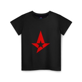 Детская футболка хлопок с принтом Team Astralis , 100% хлопок | круглый вырез горловины, полуприлегающий силуэт, длина до линии бедер | astralis